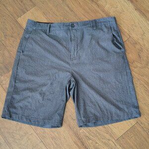 Burnside Men’s Gray Heather Flat Front Shorts Size 36
